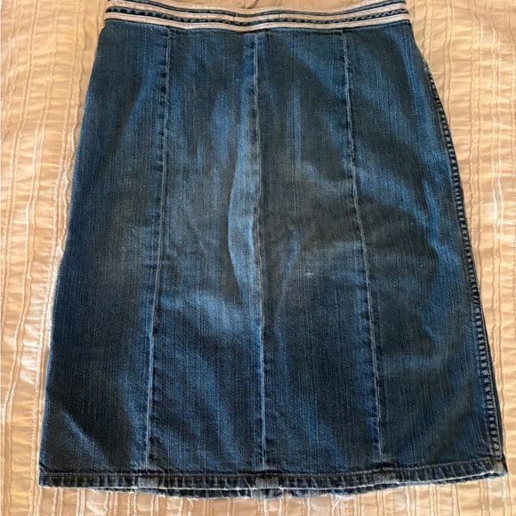 Jill Stuart Blue Denim Button-Down Skirt - Picture 2 of 3
